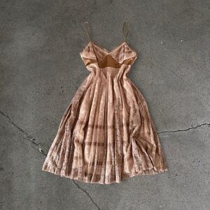 Vintage Betsey Johnson Bronze Lace Party Dress